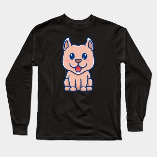 Cute puppy sitting Long Sleeve T-Shirt